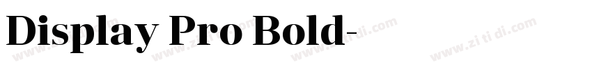 Display Pro Bold字体转换